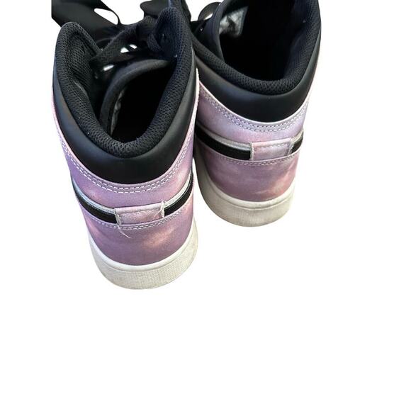 Nike Air Jordan 1 Black & White Mid Lace Up Athletic Sneaker Shoes Size 6.5 - Picture 8 of 12